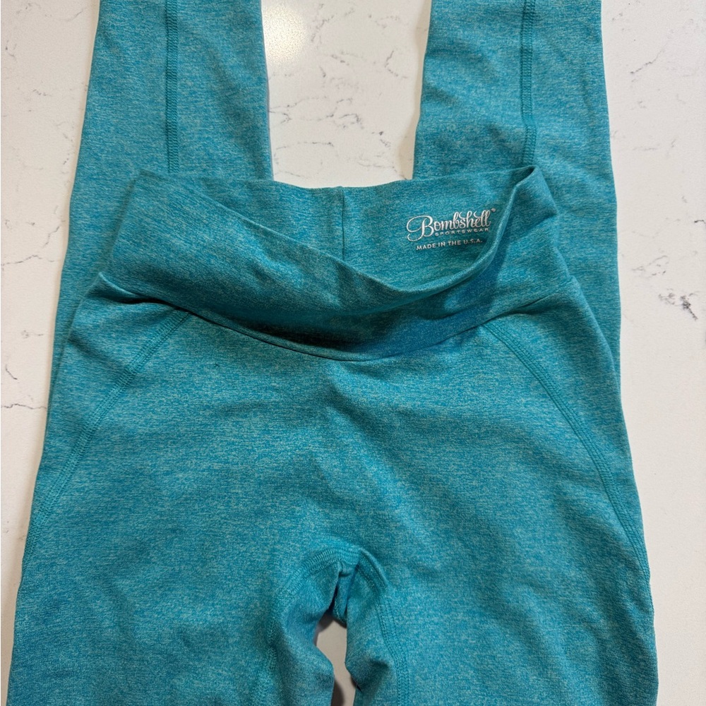 Bombshell Aqua Blue Leggings